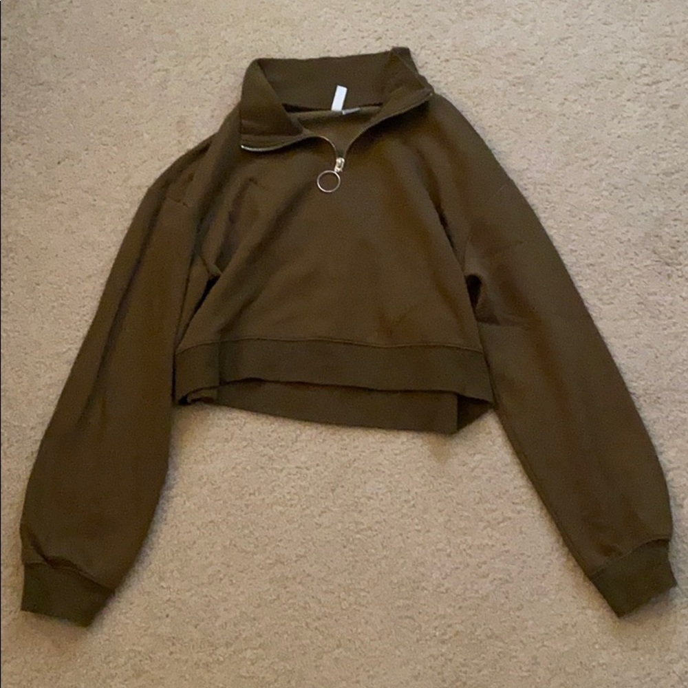 A cropped sweatshirt